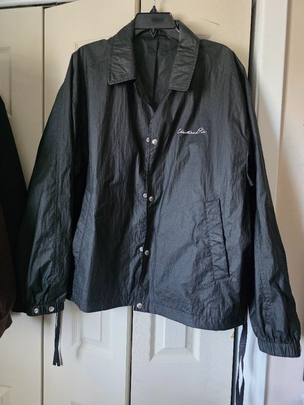 Christian Dior Black Technical Embroidered Jacket Size 52